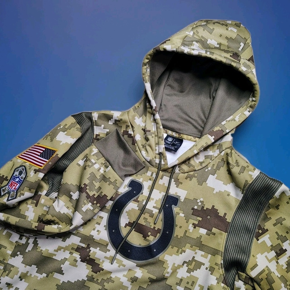 INDIANAPOLIS COLTS NIKE Camo 2021 Salute To Service HOODIE MEN'S Medium